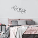 Imprinted Designs Always Kiss Me Goodnight Vinyl Wall Decal (42" X 21") 2