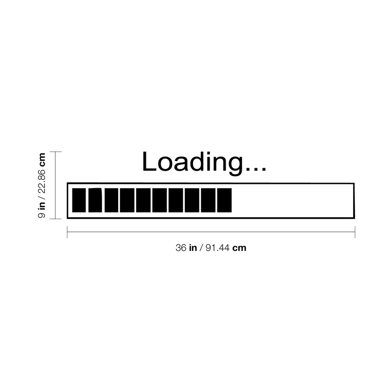 Imprinted Designs Loading Bar Wall Decal Sticker Art (Large 9" X 36") 5