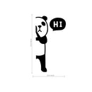 Panda Bear with Hi Quote Wall Art Decal - 1. Decoration Vinyl Sticker - Cute Panda Light Switch Vinyl Sticker - Laptop Skin - Kid’s Room Wall Art Decoration (1.; Green) 3
