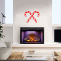 Christmas Candy Cane Vinyl Wall Art Decal - Decoration Vinyl Sticker- Red 1