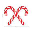 Christmas Candy Cane Vinyl Wall Art Decal - 23" x 29" Decoration Vinyl Sticker- Red 2