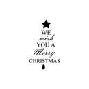 We Wish You A Merry Christmas Vinyl Wall Art Decal - 34.5" x 23.5" Decoration Vinyl Sticker - Green 1