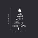 We Wish You A Merry Christmas Vinyl Wall Art Decal - 34.5" x 23.5" Decoration Vinyl Sticker - Green 1