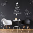 We Wish You A Merry Christmas Vinyl Wall Art Decal - 34.5" x 23.5" Decoration Vinyl Sticker - Green 3