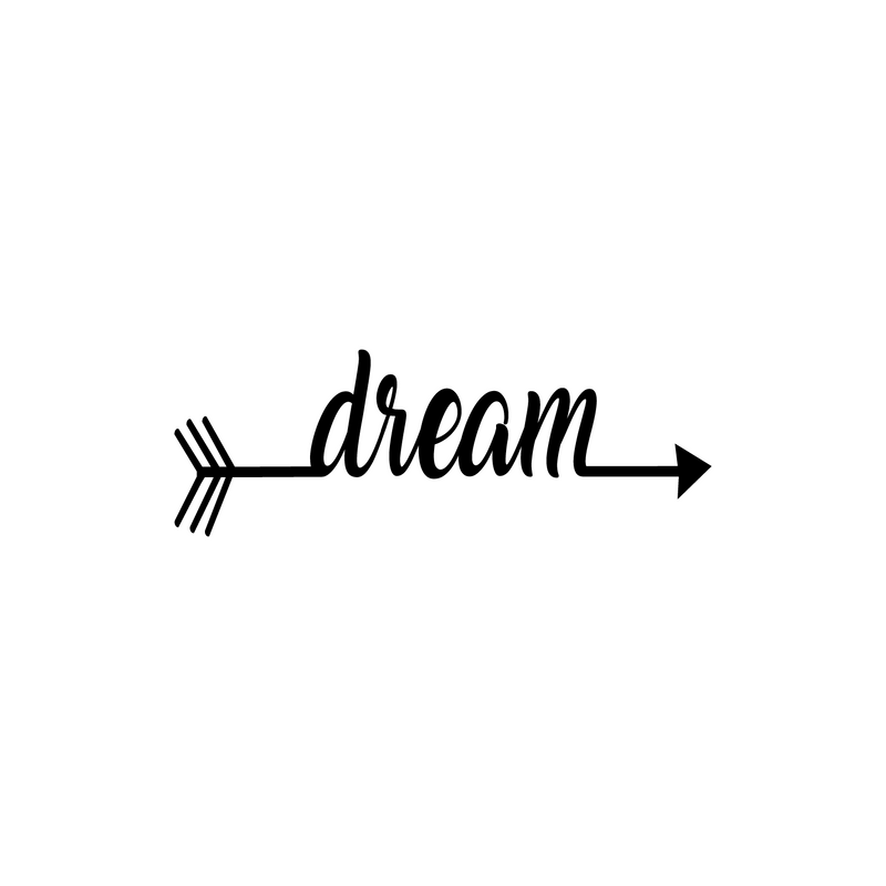 Dream Arrow - Wall Art Decal - 3. Decoration Vinyl Sticker - Bedroom Wall Vinyl Decal - Living Room Wall Art Decal - Removable Vinyl Sticker - Door Vinyl Decal - Cute Vinyl Decal 1