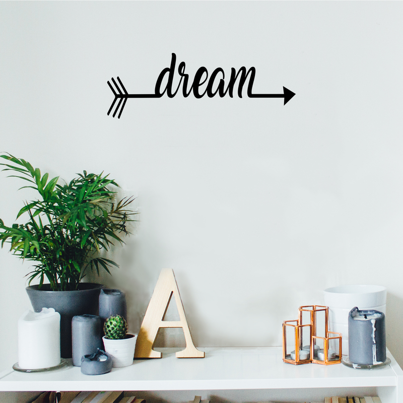 Dream Arrow - Wall Art Decal - 3. Decoration Vinyl Sticker - Bedroom Wall Vinyl Decal - Living Room Wall Art Decal - Removable Vinyl Sticker - Door Vinyl Decal - Cute Vinyl Decal 2