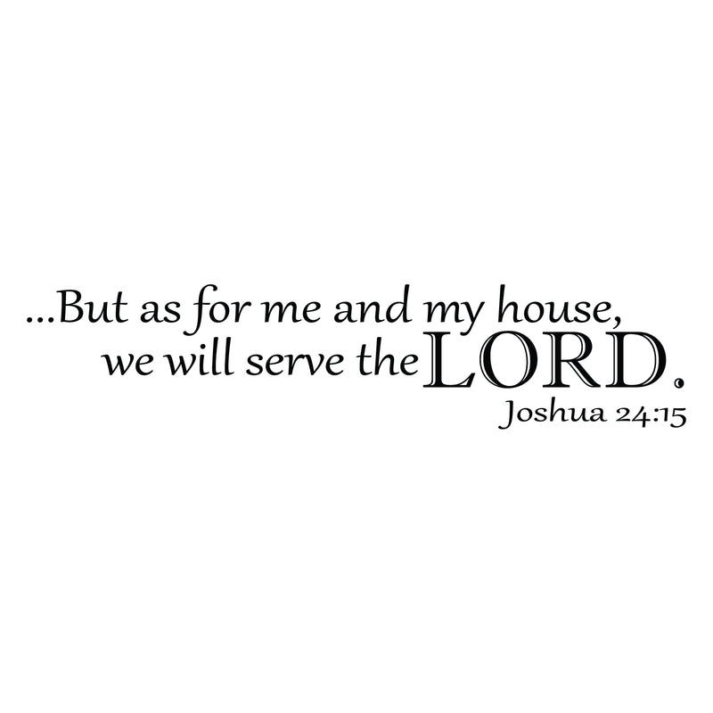 Imprinted Designs Joshua 24:15 KJV Bible Verse Vinyl Wall Decal Sticker Art (9" X 36) 2