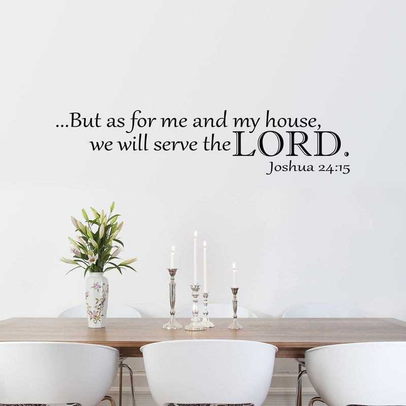 Imprinted Designs Joshua 24:15 KJV Bible Verse Vinyl Wall Decal Sticker Art (10" X 42) 1