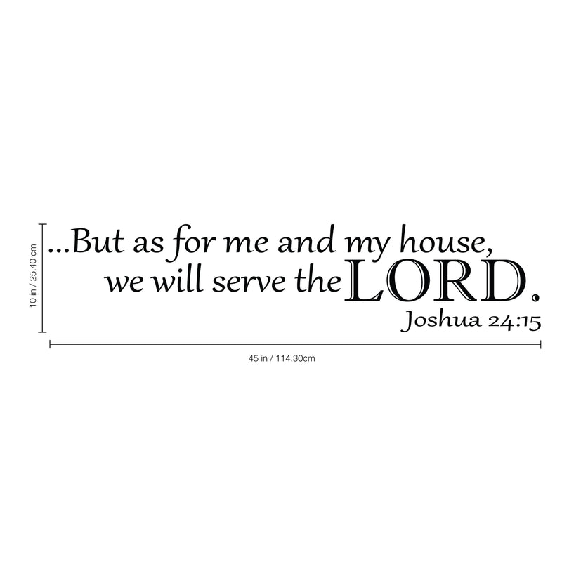 Imprinted Designs Joshua 24:15 KJV Bible Verse Vinyl Wall Decal Sticker Art (10" X 42) 2