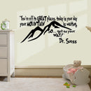 Imprinted Designs You’re Off to Great Places. Dr Seuss Quote Vinyl Wall Decal Sticker Art (Black; 15" X 42") 1