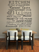 Imprinted Designs Kitchen Words Decorative Vinyl Wall Decal Sticker Art (47" X 60") 2