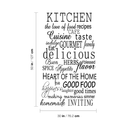 Imprinted Designs Kitchen Words Decorative Vinyl Wall Decal Sticker Art (30" X 38") 3