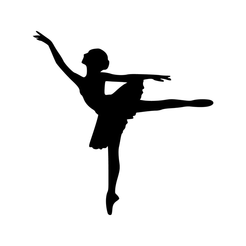 Imprinted Designs Ballerina Silhouette Vinyl Wall Decal Sticker Art 1