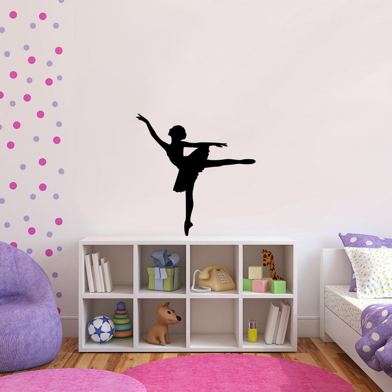 Ballerina Silhouette - Vinyl Wall Decal Sticker Art - Pretty Ballet Dancer Vinyl Decal - Dance Vinyl Decal - Girl's Room Ballet Sticker Decals - Cute Vinyl Decal - Bedroom Wall Vinyl Decor 2