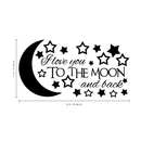 Imprinted Designs I Love You to The Moon and Back Vinyl Wall Decal Sticker Art 3