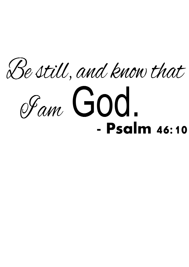 Imprinted Designs Be Still And Know That I Am God - Psalm 46:10 Vinyl Wall Decal Sticker Art - Religious Home Decor Wall Art Sticker Decals for Living Room Bedroom (15" X 36") 2