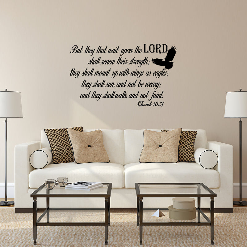 Isaiah 40:31 KJV Bible Verse - Vinyl Wall Decal Sticker Art - 17. 2