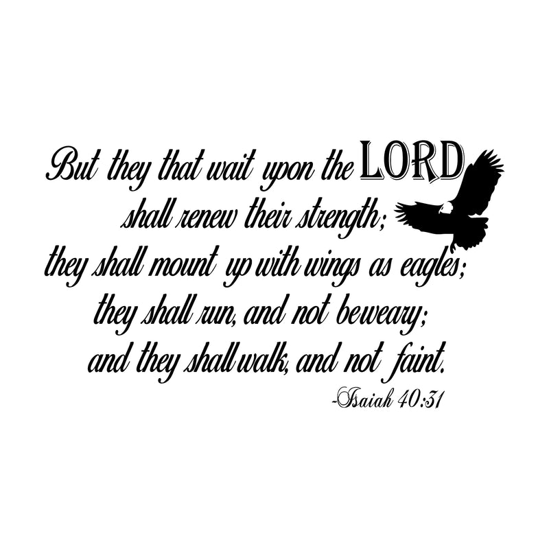 Imprinted Designs Isaiah 40:31 KJV Bible Verse Vinyl Wall Decal Sticker Art 3