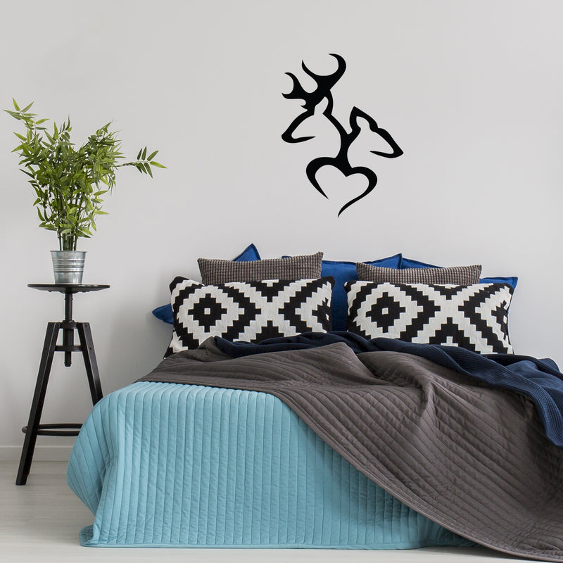 Imprinted Designs Deer and Buck Silhouette Vinyl Wall Decal Sticker Art 1