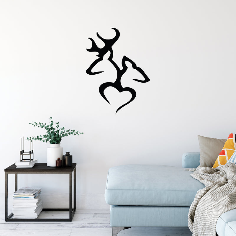 Deer and Buck Silhouette Vinyl Wall Decal Sticker Art 3