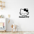 Hello Kitty Inspired Wall Decal Sticker Art Mural - Cute Vinyl Sticker Decal - Cartoon Vinyl Decal 2