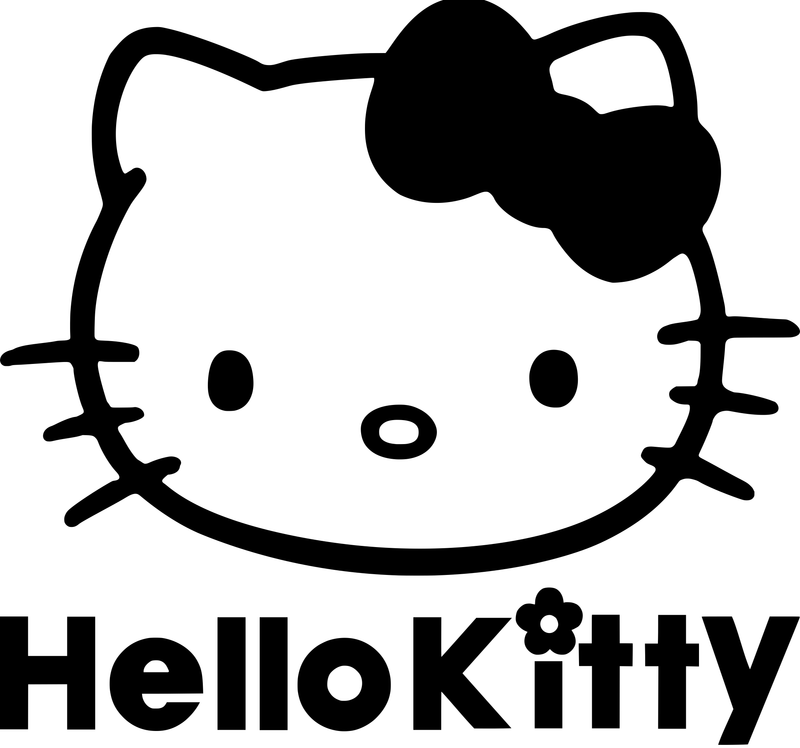 Hello Kitty Inspired Wall Decal Sticker Art Mural - Cute Vinyl Sticker Decal - Cartoon Vinyl Decal 1