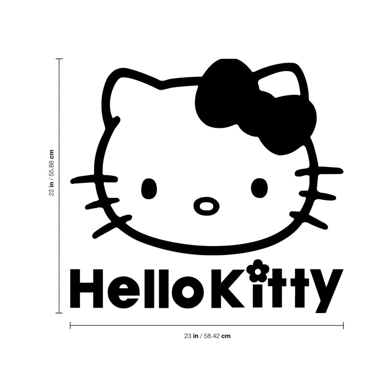 Hello Kitty Inspired Wall Decal Sticker Art Mural - Cute Vinyl Sticker Decal - Cartoon Vinyl Decal 4