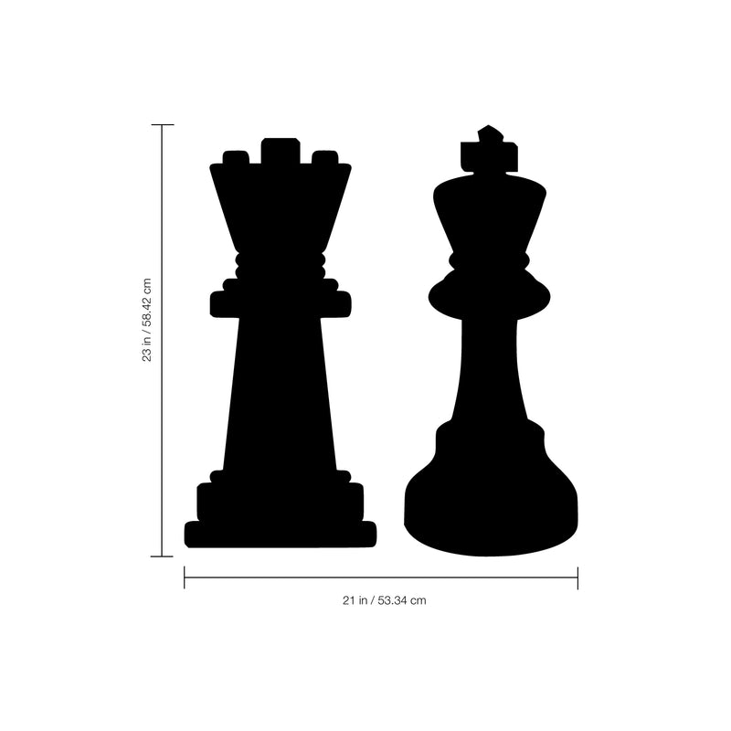 Imprinted Designs King and Queen Chess Set Wall Decal Sticker Art 1