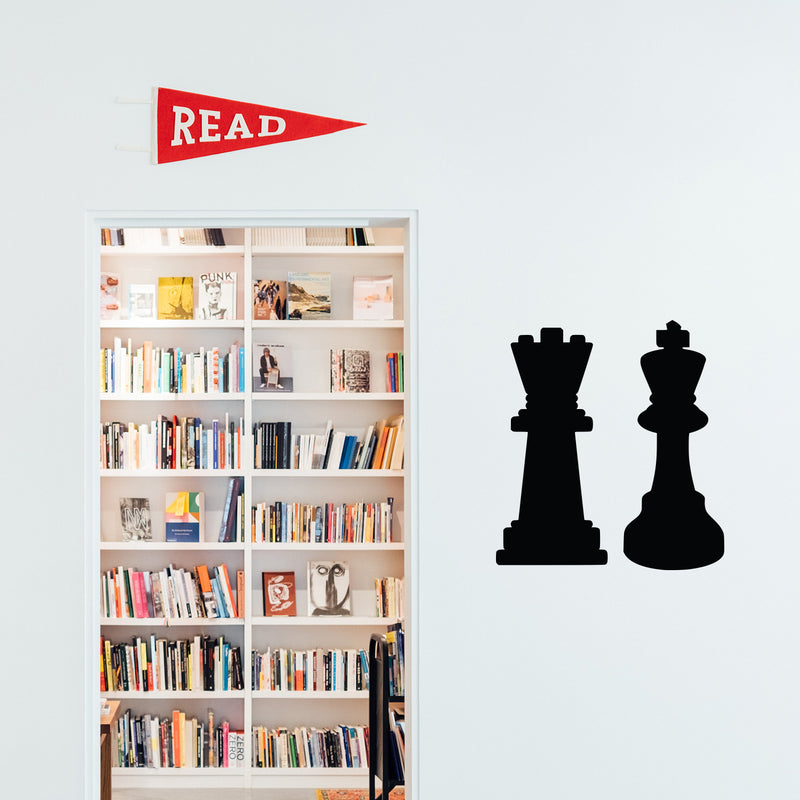 Imprinted Designs King and Queen Chess Set Wall Decal Sticker Art 4