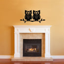 Imprinted Designs Two Owls on a Branch Vinyl Wall Decal Nursery Owl 1
