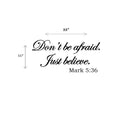 Don't be afraid... Inspirational Quote Vinyl Wall Art Decal - Decoration Vinyl Sticker 3