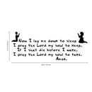 Imprinted Designs Now I Lay Me Down to Sleep Prayer Wall Decal Sticker Art 3