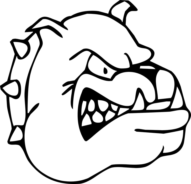 Fierce Bulldog Vinyl Wall Decal Sticker Art - - Dog Vinyl Decal Sticker - Cartoon Vinyl Decal 1