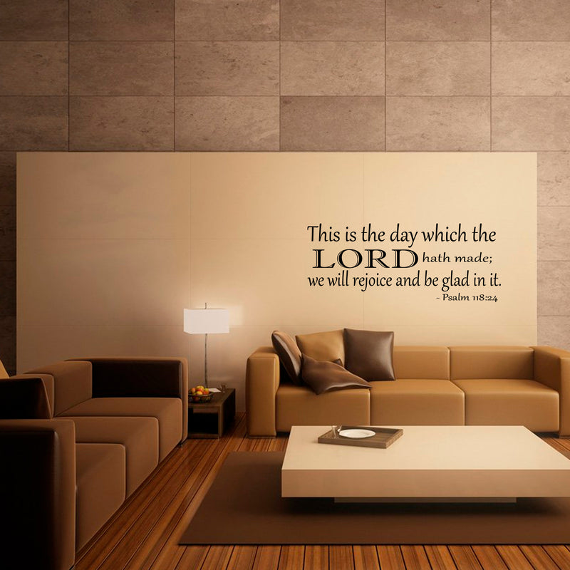 Psalm 118:24 Vinyl Wall Decal Sticker Art - Religious Vinyl Decal - Christian Vinyl Sticker Wall Decoration 3