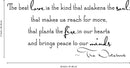 Imprinted Designs The Best Love is The Kind That Awakens The Soul. Notebook Quote Vinyl Wall Decal Sticker Art (36" X 17") 1