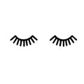 Small Children Baby Room Sleeping Eye Eyelash Vinyl Wall Art Decal - 3. Decoration Vinyl Sticker- Black 1