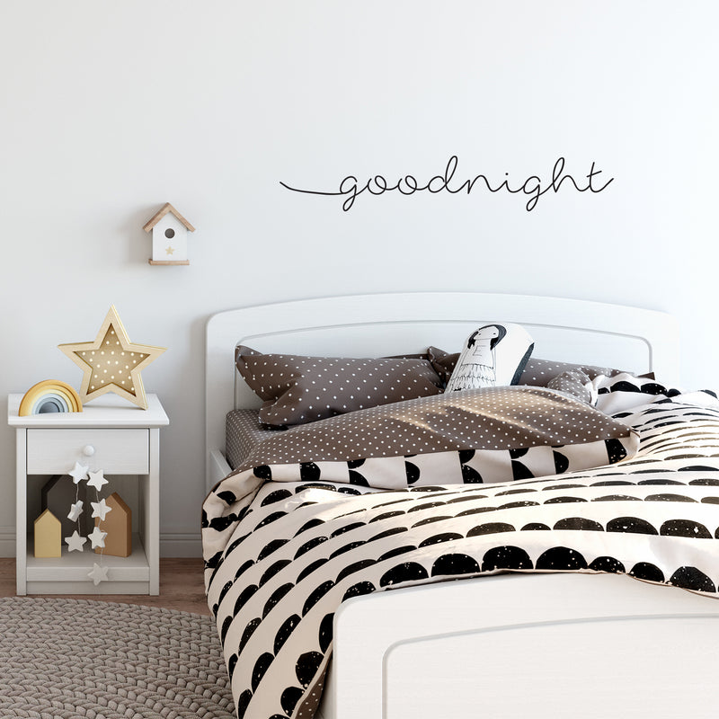 Goodnight Wish Quote Decor - Wall Art Decal - edroom Wall Vinyl Sticker - Vinyl Lettering Wall Art 2