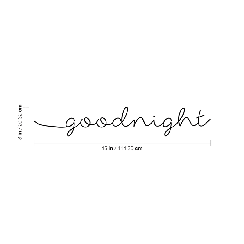 Goodnight Wish Quote Decor - Wall Art Decal - edroom Wall Vinyl Sticker - Vinyl Lettering Wall Art 4