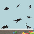 7 Pack Dinosaurs Vinyl Wall Art Stickers - 5" x 12" - Boy’s Room Wall Decor- Cute Vinyl Sticker Decals - Nursery Room Dino Decorations 2