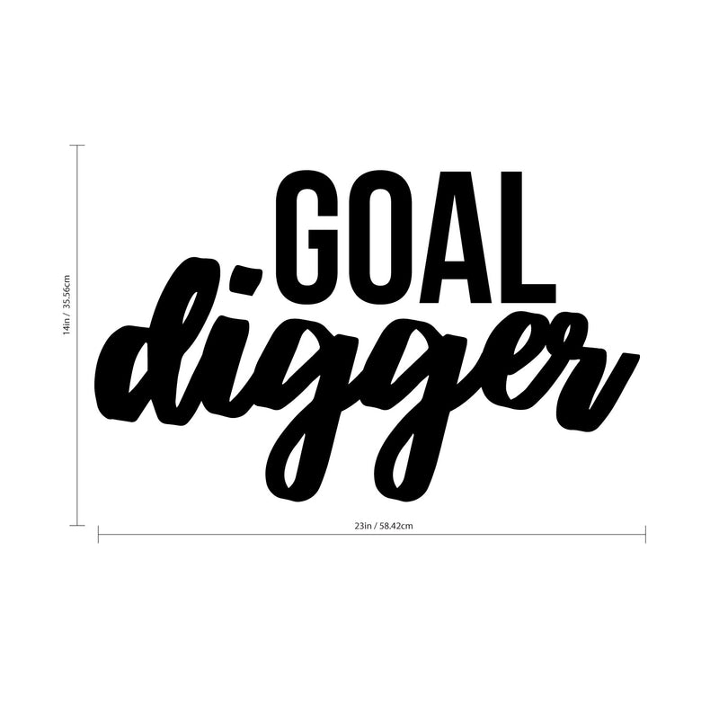 Goal Digger Inspirational Women's Quotes - Wall Art Decal Boss Girl Decoration Vinyl Sticker - Life Quotes Decal - Office Wall Decoration 3