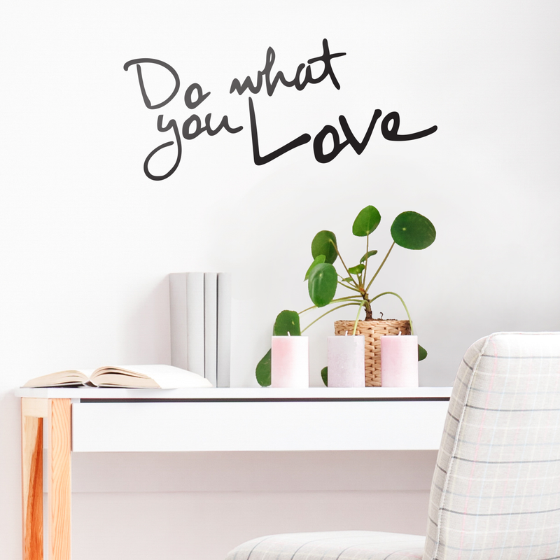 Do What You Love - Inspirational Life Quotes - Wall Art Decal 30" x 14" Decoration Vinyl Sticker - Bedroom Living Room Wall Decor - Apartment Wall Decoration - Peel Off Stickers 2