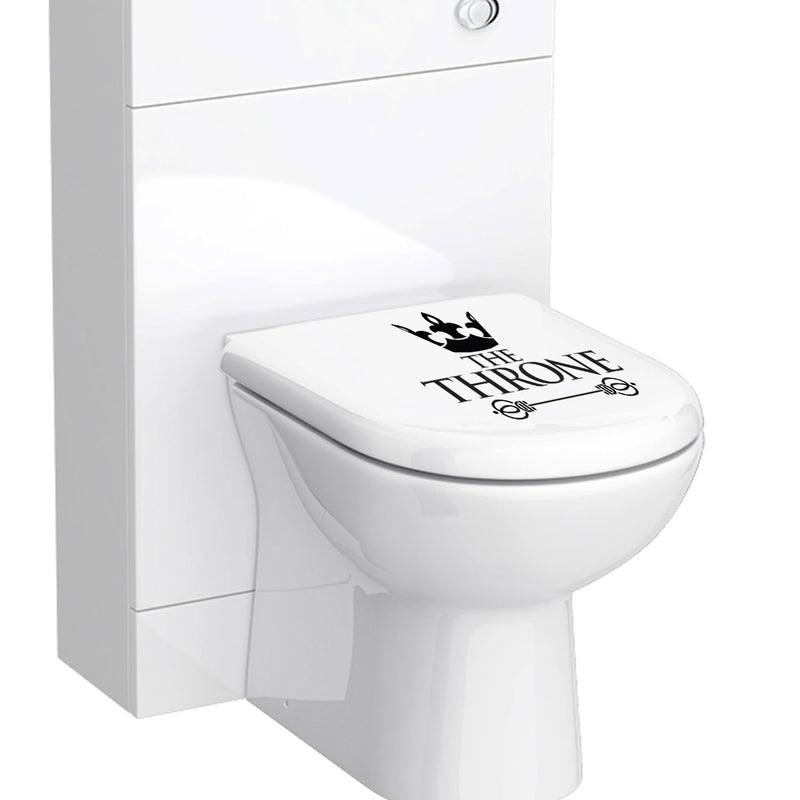 The Throne - Toilet Lid Sign - Bathroom Vinyl Decal - Funny Quotes Bathroom Decorations - Waterproof Vinyl Stickers 2