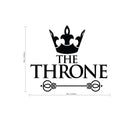 The Throne - Toilet Lid Sign - Bathroom Vinyl Decal - Funny Quotes Bathroom Decorations - Waterproof Vinyl Stickers 3