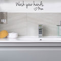 Printique Wash Your Hands Love Mom Quote Bathroom Wall Stickers Waterproof Art Vinyl Decal Bathroom Wall Decor - 2