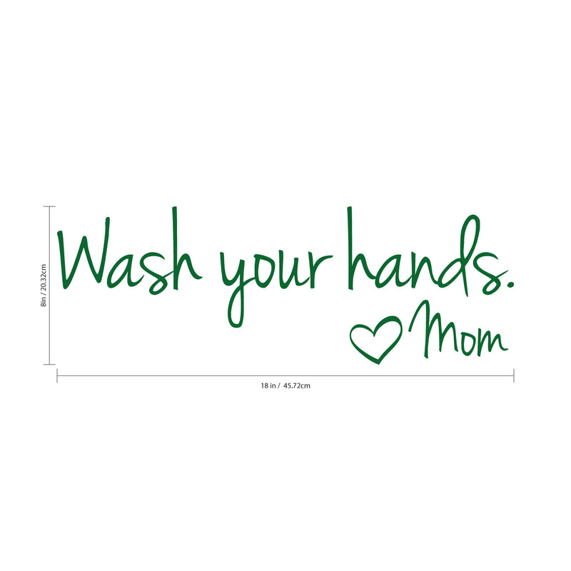 Printique Wash Your Hands Love Mom Quote Bathroom Wall Stickers Waterproof Art Vinyl Decal Bathroom Wall Decor - 5