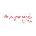 Printique Wash Your Hands Love Mom Quote Bathroom Wall Stickers Waterproof Art Vinyl Decal Bathroom Wall Decor (8" x 18"; Green) 1