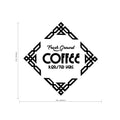 Pulse Vinyl Fresh Ground Coffee Roasted Here - Wall Art Decal 23" x 23" - Cafe Wall Decor - Coffee Lovers Gifts - Coffee Wall Art Decoration - Kitchen Wall Decor (23" x 23"; Black) 1