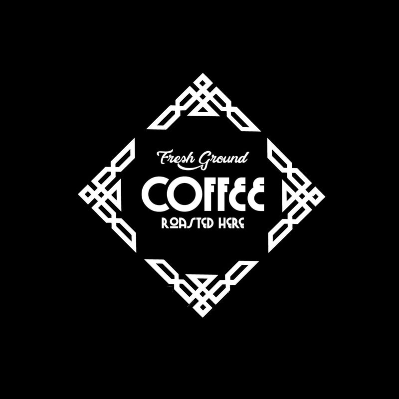 Pulse Vinyl Fresh Ground Coffee Roasted Here - Wall Art Decal 23" x 23" - Cafe Wall Decor - Coffee Lovers Gifts - Coffee Wall Art Decoration - Kitchen Wall Decor (23" x 23"; White) 1