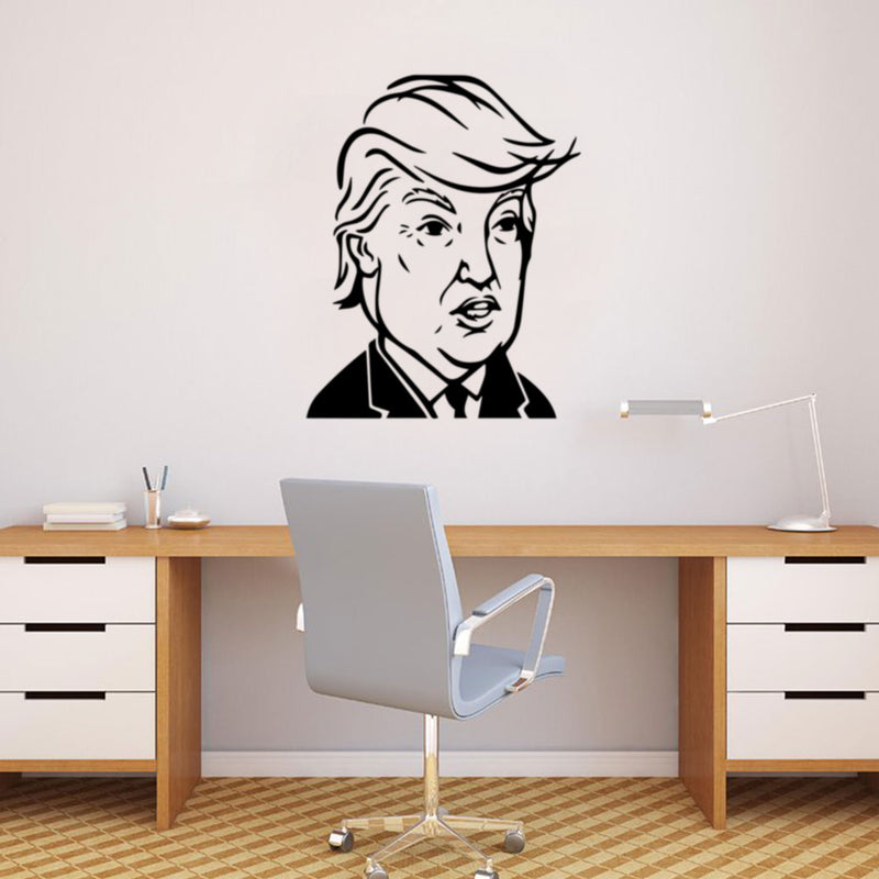 Pulse Vinyl Donald Trump Face - Wall Art Decal - 27"x 23" - USA President Wall Decoration - Trump Cartoon Decal - MAGA 1