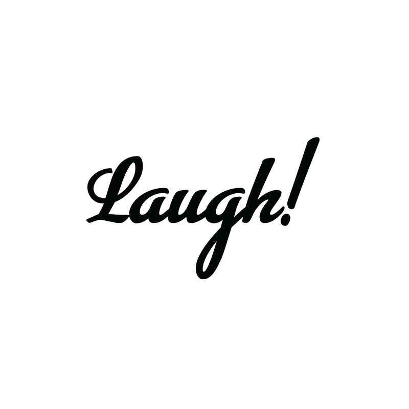 Laugh Inspirational Quote - Wall Art Decal - 8" x 12" Decoration Wall Art - Bedroom Living Room Wall Decor - Trendy Vinyl Stickers 1